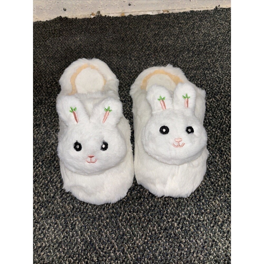 Moon Cake Women Plush Bunny Slippers White New Size EU 39.5-40 US 9.5-10 Rabbit